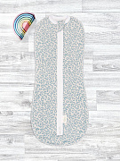 Пелёнка-кокон Mjolk Леопард серо-голубой 56