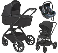Детская коляска 3 в 1 Espiro Clodi и автокресло Pi Gray blue 10 trendy black