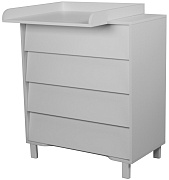 Детский пеленальный комод Indigo Norden 800/4 ЛДСП серый-серый