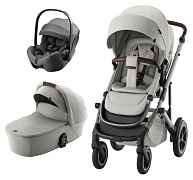 Коляска 3 в 1 Britax Roemer Smile 5Z LUX и автокресло Baby-Safe PRO Style Mineral Grey Linen Grey
