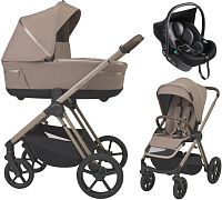Детская коляска 3 в 1 Espiro Miloo 2.0 и автокресло Pi Black 319 perfect beige