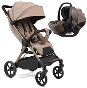 Прогулочная коляска Peppy Vigo с автокреслом Verona Brown Latte латте