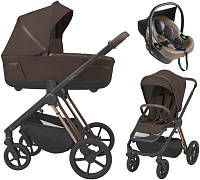 Детская коляска 3 в 1 Espiro Miloo 2.0 и автокресло Pi Beige 308 exellent chocolate