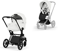 Коляска Cybex Priam V Matt Black Style Collection 2 в 1 Off White