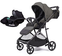 Прогулочная коляска Peppy Amici с автокреслом Verona Black Antrazit рама Grey