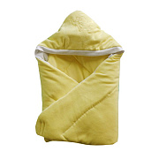 Конверт-одеяло Папитто велюр с вышивкой 2157 желтый