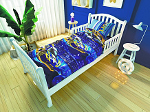 Постельное белье для подростковой кровати Nuovita Неон 2 предмета темно-синий