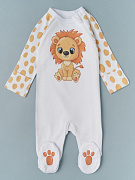 Комбинезон на молнии Little Star Львенок 0208 (ЧЗ-мз) белый 56