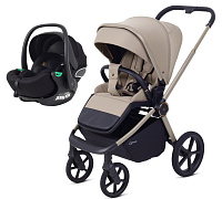 Детская прогулочная коляска Rant Flex Color с автокреслом Evomax Black Sandy Beige