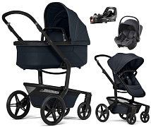 Детская коляска 4 в 1 Joolz Day 5 и автокресло Baby-Safe Core Midnight Grey2 и база Vario Base 5Z без адаптеров Dark Navy Blue