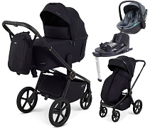Детская коляска Rant Flex Therm Soft 4 в 1 с автокреслом Miro Graphite и базой Gold Black