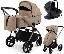 Детская коляска Rant Falcon X 4 в 1 RA126 с автокреслом Miro Brown и базой Beige