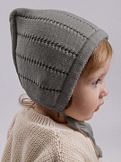 Шапочка вязаная AmaroBaby Tiny демисезонная ЧЗ серый 40