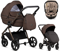 Детская коляска Tutis Uno 6 Plus Essential collection 3 в 1 с автокреслом Beno Beige 1602147 Tiramissu с сумкой