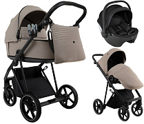 Детская коляска Roan Sol 2.0 3 в 1 с автокреслом Pituso Baesa Pro Black SLL/31/T Hazel/Black/руч.Black