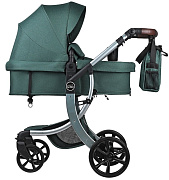 Детская коляска-трансформер Aimile Original Silver вечнозеленый