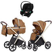 Коляска Carrello Vector CRL-6550 и автокресло Cybex Aton S2 Moon Black 3 в 1 Coral Beige