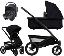 Детская коляска 3 в 1 Joolz Geo5 и автокресло Baby-Safe Core Midnight Grey2 без адаптеров Space Black