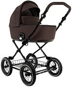 Детская коляска люлька Roan Bass Next Classic d12 2.0 1 в 1 BNC/73/1 Turkish Coffe/Black/руч.Cappuccino