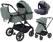 Детская коляска Rant Moss 3 в 1 с автокреслом Carry Pro Graphite Green