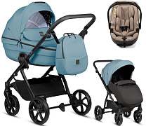 Детская коляска Tutis Uno 6 Plus Essential collection 3 в 1 с автокреслом Beno Beige 1602143 Menta с сумкой