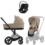 Коляска Cybex Priam IV Matt Black complete Cloud T Jeremy Scott Wings 3 в 1 Cozy Beige