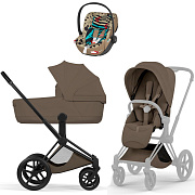 Коляска Cybex Priam V Matt Black Style Cloud T One Love Base T 4 в 1 Coconut Brown