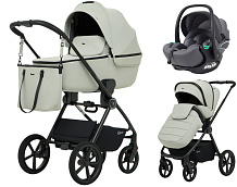 Детская коляска Rant Teo Soft 3 в 1 с автокреслом Evomax Grey Sage