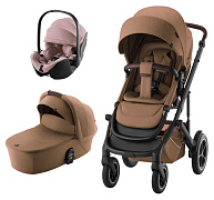 Коляска 3 в 1 Britax Roemer Smile 5Z LUX и автокресло Baby-Safe PRO Style Dusty Rose Warm Caramel