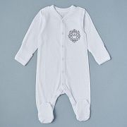 Комбинезон на кнопках Little Star Герб Корона 252 (ЧЗ-мз) белый 56