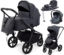 Детская коляска Rant Flex Forma 4 в 1 RA124 с автокреслом Miro Graphite и базой Graphite графит