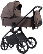 Детская коляска Peppy Monaco 2 в 1 Brownie коричневый, рама черная
