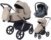 Детская коляска Rant Flex Therm Soft 3 в 1 с автокреслом Miro Graphite Sandy Beige