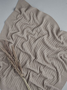 Плед вязаный Little Star Косички Ниточки Клубочки 90х100 оливково-серый