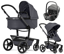 Детская коляска 3 в 1 Joolz Day 5 и автокресло Britax Roemer Baby-Safe Pro Style Mineral Grey без адаптеров Stone Grey