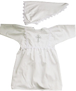 Крестильное платье Папитто для девочки с косынкой 1204