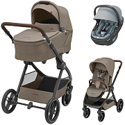 Коляска детская Maxi-Cosi Oxford Plus 3 в 1 с автокреслом Coral 360 Essential Grey 1978470110 Twillic Truffle/Трюфель