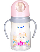 Детская бутылочка Uviton Zoo с широким горлышком 250 мл 0228/02 розовый