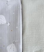 Набор пеленок Lappetti Сказочный полет из муслина 2 шт. ЧЗ НП12/4 бежевый