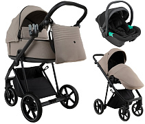 Детская коляска Roan Sol 2.0 3 в 1 с автокреслом Pituso Santiso Pro Black SLL/31/T Hazel/Black/руч.Black