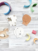 Рукавички-антицарапки Mjolk Самолёты, Ночное небо, Карамельный сет из 3х пар