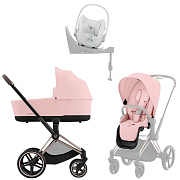 Коляска Cybex Priam IV Rosegold complete Cloud T Urban Mobility White Base T 4 в 1 Peach Pink