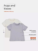 Футболка Rant Hugs and Kisses 2 шт. Arctic Grey 80