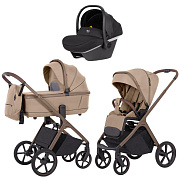 Коляска Carrello Vector CRL-6550 Nova DK791 Grey Line 3 в 1 Foam Beige