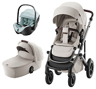 Коляска 3 в 1 Britax Roemer Smile 5Z LUX и автокресло Baby-Safe PRO Style Harbor Blue Soft Taupe