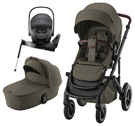 Коляска 3 в 1 Britax Roemer Smile 5Z LUX и автокресло Baby-Safe PRO Classic Deep Grey + Vario Base 5Z Urban Olive