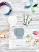 Рукавички-антицарапки Mjolk Birch Trees, Ecru, Magic Mint сет из 3х пар