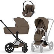 Коляска Cybex Priam V Matt Black Style Cloud T Coconut Brown Plus 3 в 1 Coconut Brown
