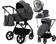Детская коляска Rant Teo Soft 4 в 1 с автокреслом Miro Beige и базой Graphite