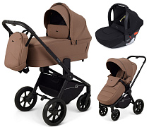 Детская коляска Rant Flex 3 в 1 RA076 с автокреслом Cruise Black Brownie